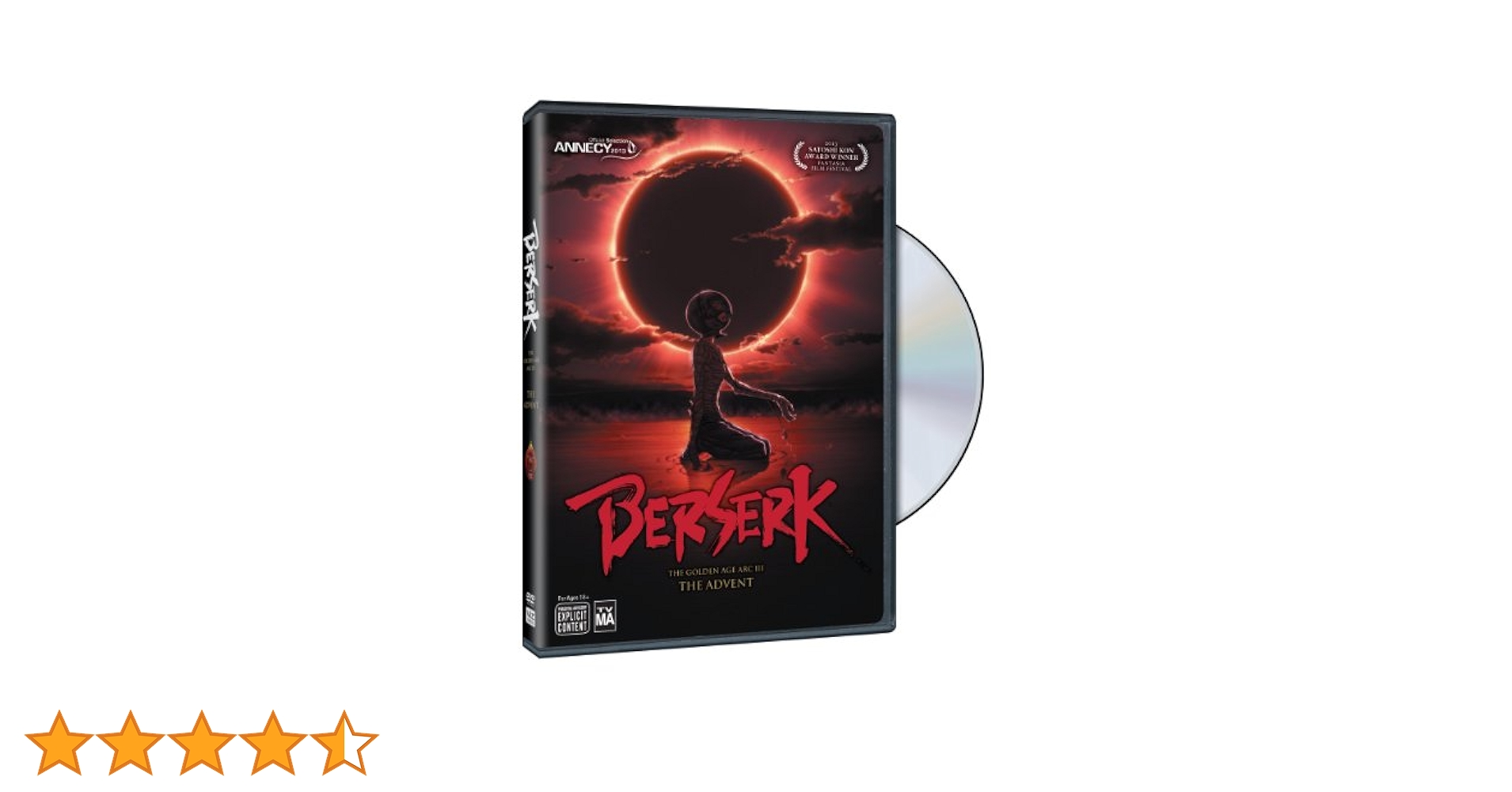 【海外版DVD】劇場版 ベルセルク 黄金時代篇　３枚セット【英語字幕あり】 Amazon.co.jp | ベルセルク 黄金時代篇III 降臨 北米版